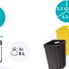 3X3.3Lt Black Bucket With Colorful Cubes With Three Tabs.